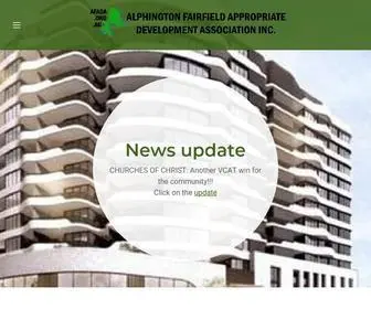 Afada.org.au(Appropriate Development in Alphington) Screenshot