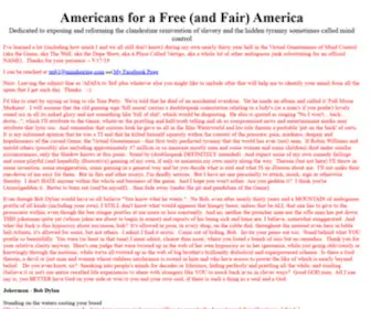 Afafa.org(Americans for a Free America) Screenshot