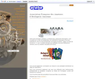 Afaha.com(Association Française des Amateurs d’Horlogerie Ancienne) Screenshot