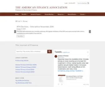 Afajof.org(The American Finance Association) Screenshot