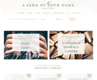 Afarmofyourhome.com(A Farm of Your Home) Screenshot