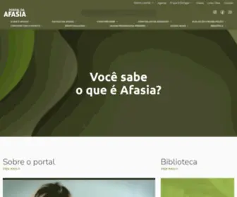 Afasia.com.br(A afasia é um problema que afeta tanto a linguagem oral quanto a linguagem escrita) Screenshot