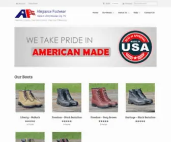 Afboots.com(100% Made In America Boots) Screenshot