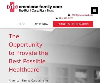AfcFranchising.com(Healthcare and Medical Franchising Opportunities) Screenshot