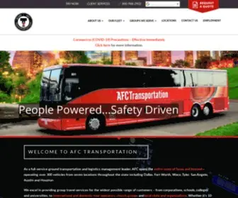Afchouston.com(Full Service Texas Charter Bus Rental) Screenshot