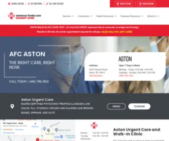 Afcurgentcareaston.com(Urgent Care Near Me Aston) Screenshot