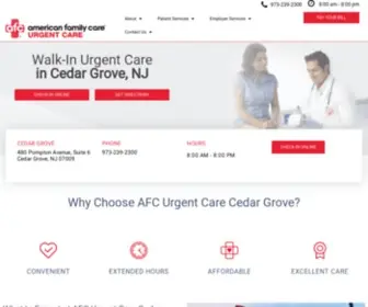 Afcurgentcarecedargrove.com(Walk-In Urgent Care in Cedar Grove NJ) Screenshot