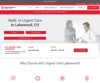 Afcurgentcarelakewood.com(AFC Urgent Care Lakewood) Screenshot