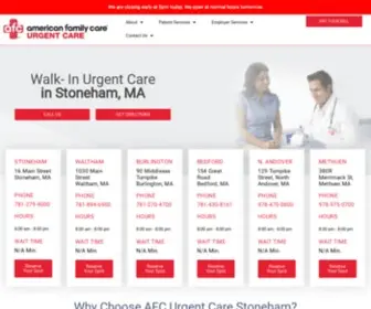 Afcurgentcarestoneham.com(AFC Urgent Care Stoneham) Screenshot