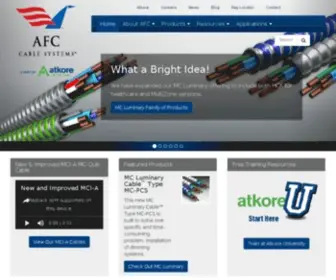 Afcweb.com(AFC Cable Systems) Screenshot
