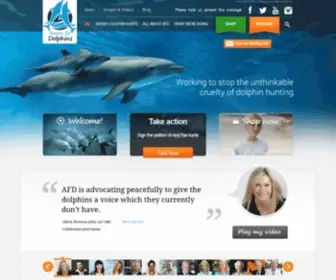 AFD.org.au(Action for Dolphins) Screenshot