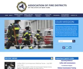 Afdsny.org(Association of Fire Districts of the State of New York) Screenshot