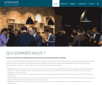 Afepame.fr(Association des établissements de paiement) Screenshot