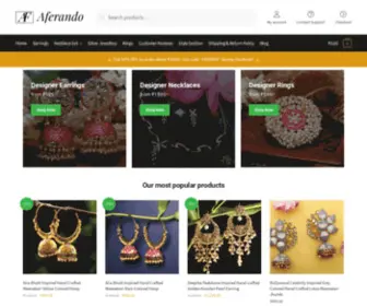 Aferando.com(India’s Most Affordable Fashion Jewellery Online Store) Screenshot