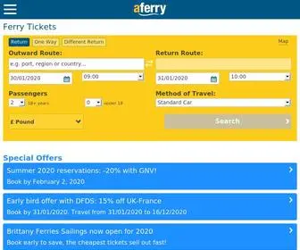 Aferry.co.uk(Ferry Tickets) Screenshot