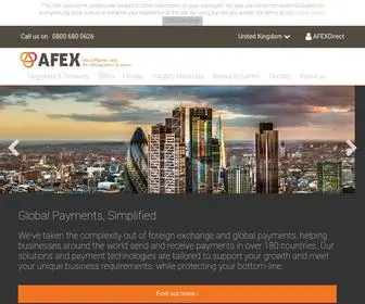 Afex.com(Global Payment Solutions) Screenshot