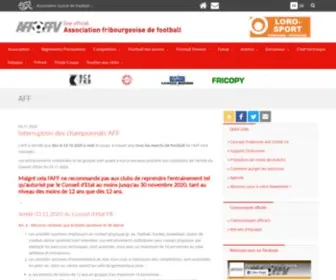 AFF-FFV.ch(Association fribourgeoise de football) Screenshot