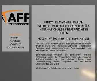 AFF-STB.de(Arndt-Filtingher-Fabian Steuerberatungsgesellschaft mbH Steuerberater) Screenshot