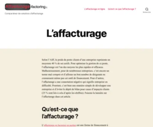 Affacturage-Factoring.fr(Courtier en affacturage) Screenshot