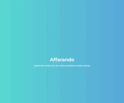 Affarando.it(Negozi per acquisti on line) Screenshot