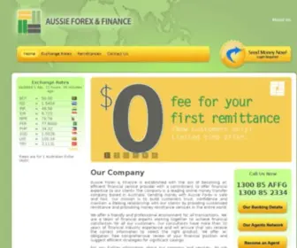 Affgroup.com.au(Aussie Exchange and Finance) Screenshot