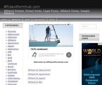 Affidavitformhub.com(Affidavit Forms) Screenshot