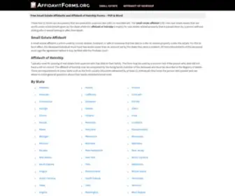 Affidavitforms.org(PDF & Word) Screenshot