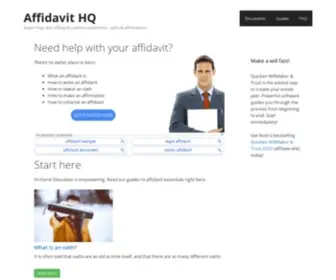 Affidavits.info(AFFIDAVIT GURU) Screenshot