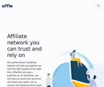 Affie.com(Affie is a performance marketing network) Screenshot