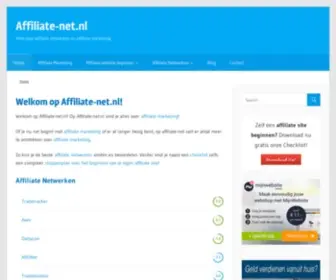 Affiliate-Net.nl(Alles over Affiliate Marketing en Affiliate Netwerken) Screenshot