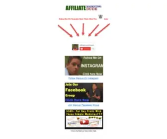 Affiliatedude.com(Affiliate marketing training) Screenshot