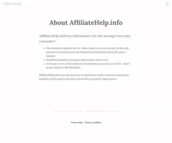 Affiliatehelp.info(Affiliate Marketing Blog) Screenshot