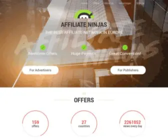 Affiliateninjas.com(The most successful European affiliate network) Screenshot