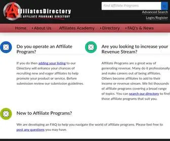 Affiliatesdirectory.com(Affiliate Programs Directory) Screenshot