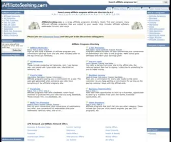 Affiliateseeking.com(Affiliate Programs Directory) Screenshot