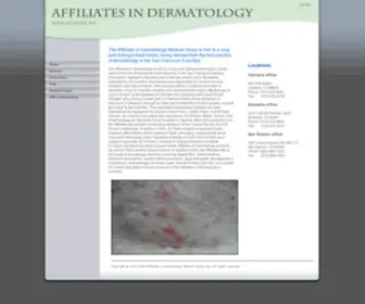 Affiliatesindermatology.com(Affiliates in Dermatology Medical Group) Screenshot