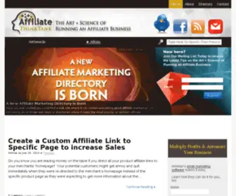 Affiliatethinktank.com(The Art and Science of Running Affiliate Business) Screenshot