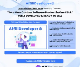 Affilideveloper.com(New Web Based Software That Creates) Screenshot