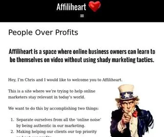 Affiliheart.com(@ Affiliheart Philosophy Our Goal) Screenshot