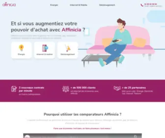 Affinicia.com(Votre comparateur pour réduire vos factures) Screenshot