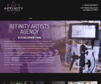 Affinityartists.com(Talent Agency) Screenshot