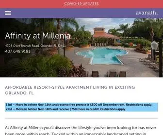 Affinityatmillenia.com(Florida Center North Apartments) Screenshot