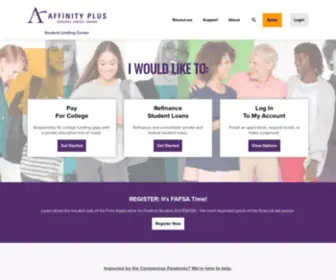 Affinityplusstudentloans.org(Affinity Plus Federal) Screenshot