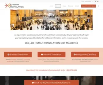 Affinitytranslation.com(Affinity Translation) Screenshot