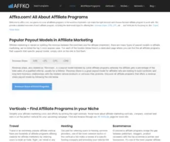 Affko.com(World's Biggest Directory of Affiliate Programs Reviews) Screenshot