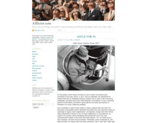 Afflictor.com(Ideas and technology and politics and journalism and history and humor and some other stuff) Screenshot