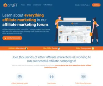 Afflift.com(Most Active Premium Affiliate Community) Screenshot