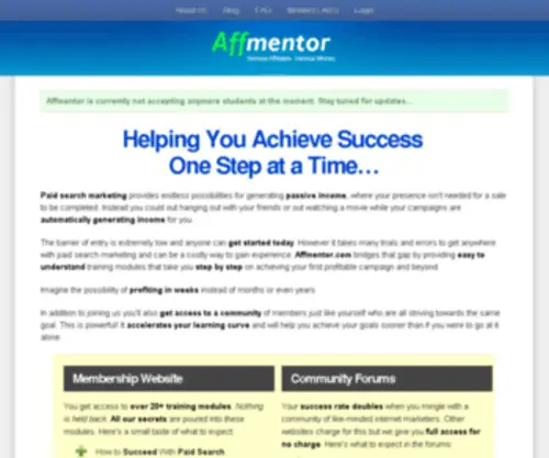 Affmentor.com(affmentor) Screenshot