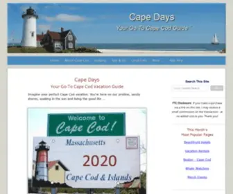 Affordable-Cape-COD-Vacations.com(Cape Days) Screenshot
