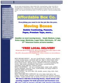 Affordableboxes.com(Moving Boxes NJ) Screenshot